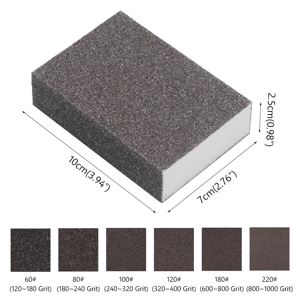 Три типа полировальной шлифовальной губки, наждачная бумага, абразивная бумага, абразивный материал 60 #80 #100 #120 #180 #220 #, абразивный материал для металла и деревообработки