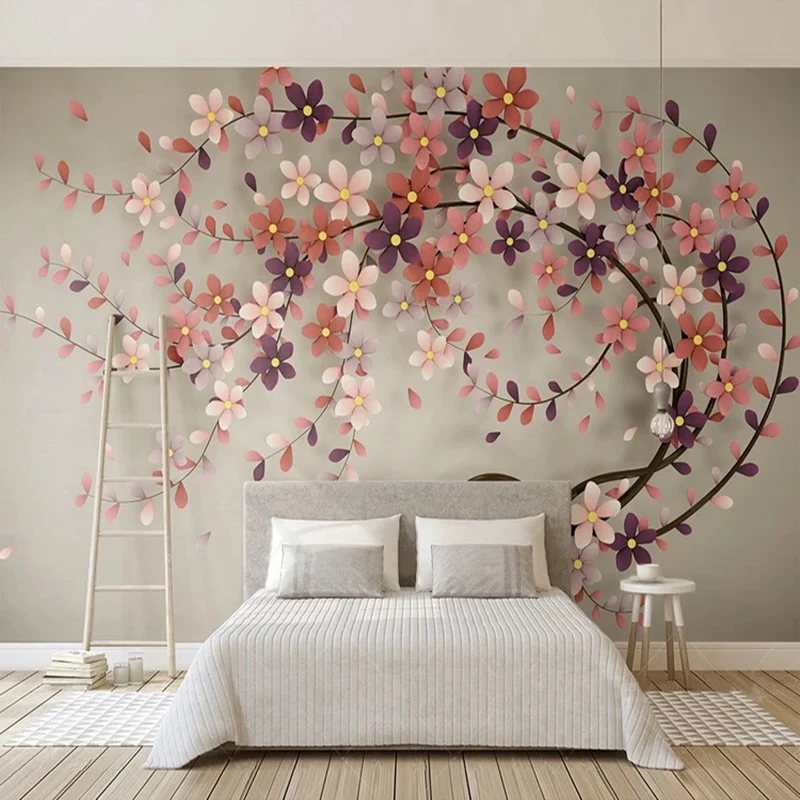 

Custom Mural Wallpaper 3D Stereo Tree Flower Modern Abstract Art Photo Wall Painting Living Room Bedroom Home Decor Background