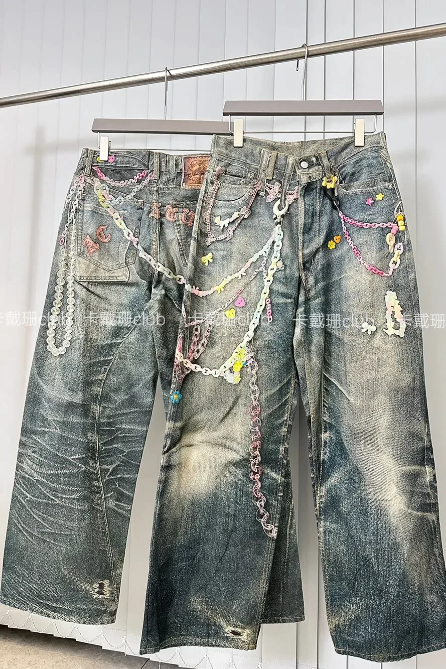 AC 1981m Candy Chain 3D Digital Printing Straight Jeans