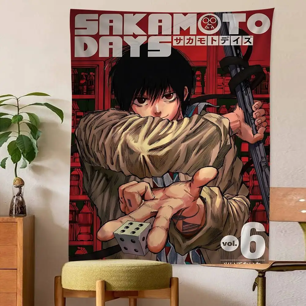 Popular Action Anime Nagumo Yoichi SAKAMOTO DAYS DIY Wall Tapestry Hippie Flower Wall Carpets Dorm Decor Wall Art Decor