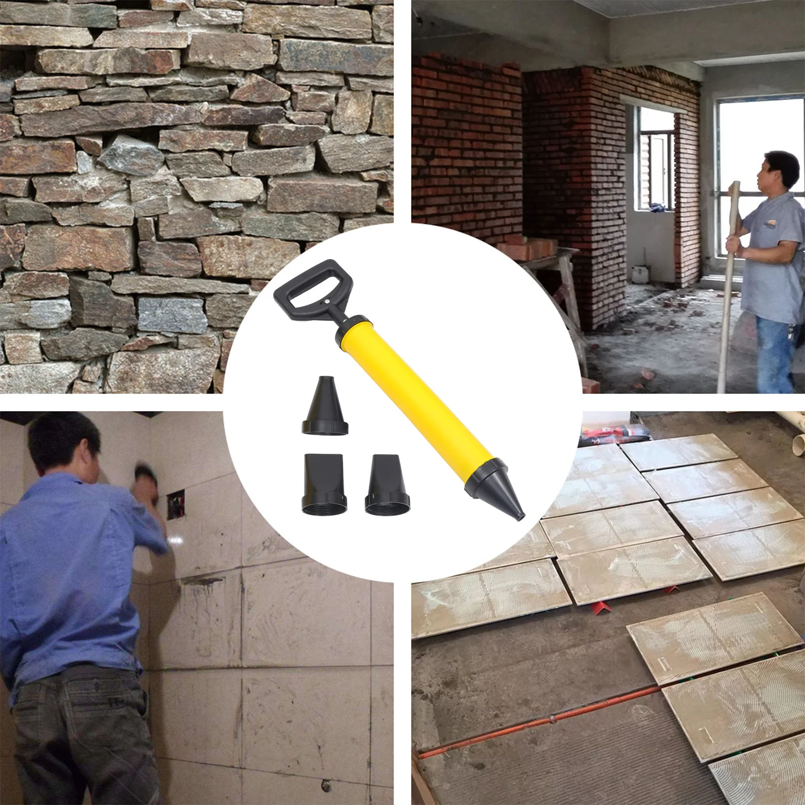 1세트 휴대용 벽 그라우팅 도구 경량 ABS 시멘트 충전제 건축 장식용 에폭시 도포기 벽돌용