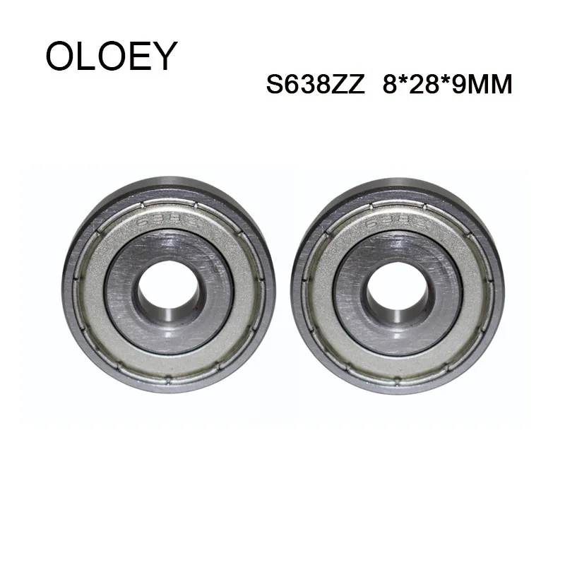 

Miniature Stainless Steel S638ZZ Corrosion Resistant High Speed Deep Groove Ball Bearing 6PCS in Dimen Sions 8*28*9