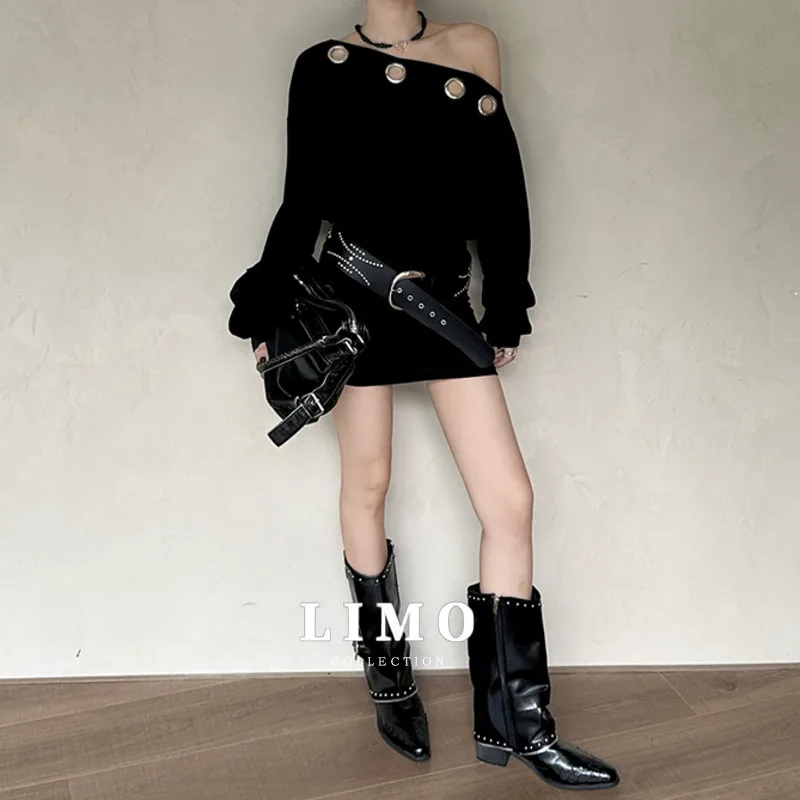 

LIMO элегантное облегающее платье с открытыми плечами и поясом, женское платье весна-лето 202, вечерняя повседневная одежда из полиэстера, шифона, мода