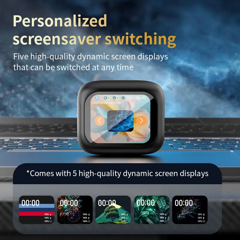 Nuovo auricolare Bluetooth in-ear wireless Cuffie full touch screen ANC Cuffie con cancellazione del rumore Auricolari ENC con microfono