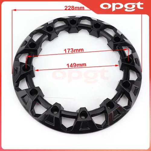 Imagen 2 del producto OPGT-bellecedor de rueda de 8 pulgadas, decoración de protección de cubo, tapa de llanta, cubierta de plástico, neumáticos para ATV Go Kart Dune Buggy Quad Bike, vehículo de 4 ruedas