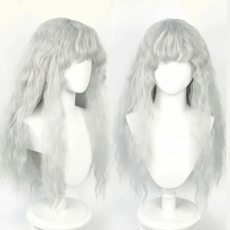 Anime Cosplay Griffith Legend Cosplay Wig Anime Party Silver Corn Roll Small Wave Style Ball Dress Up Wig Costume Wig