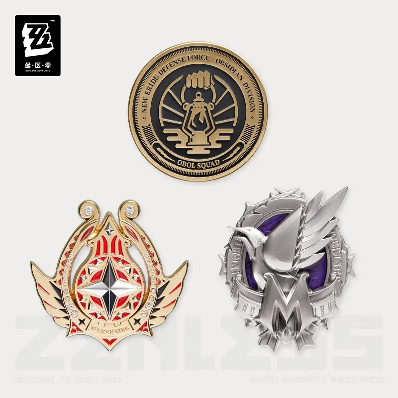 [Genuine] miHoYo Game Zenless Zone Zero Camp Series Metal Badge The Third Bullet Cartoon Brooch Anime Ornament Cosplay Xmas Gift
