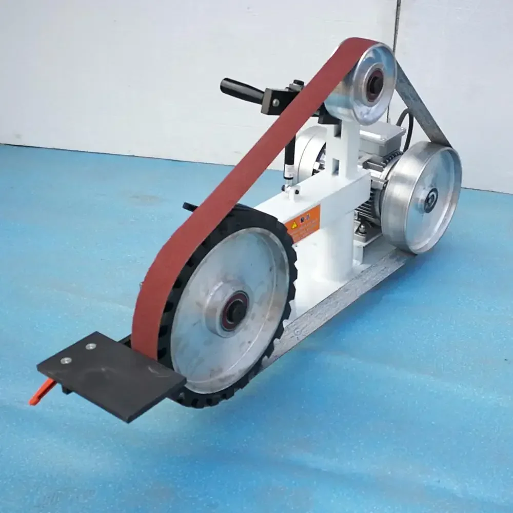 High Speed Belt Sander 2100 * 50mm Polishing Machine Knife Grinder Aluminum Pieces Safety Grinding Machine