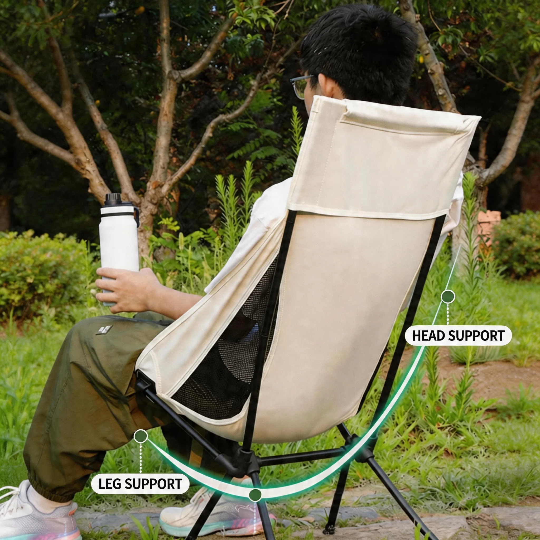 Chaise pliante de camping, chaise de randonnée, chaise de pêche, chaise de croquis, chaise de relaxation, chaise de tourisme, légère, ultralégère, portable, pour l'extérieur
