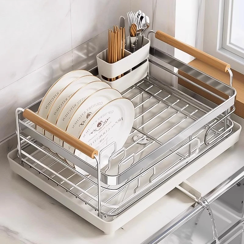 رف أطباق من الفولاذ المقاوم للصدأ 304، رف مطبخ