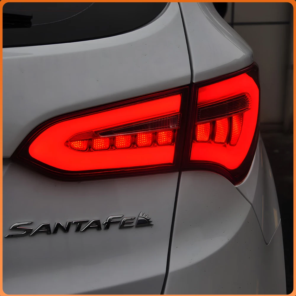 For Hyundai Santafe ix45 2014-2018 LED Taillights Assembly Highlight Flashing Signal Light Upgrade Plug and Play Car Accessories