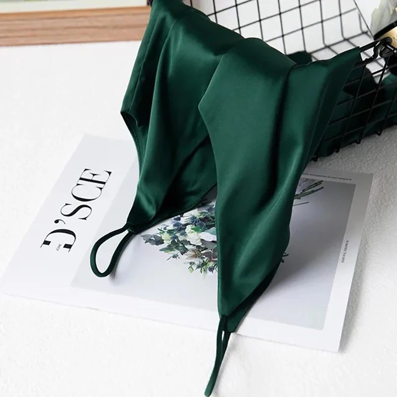 Spaghetti Strap Top Women Halter V Neck Basic White Cami Sleeveless Satin Silk Tank Tops Women Summer 2025 Camisole