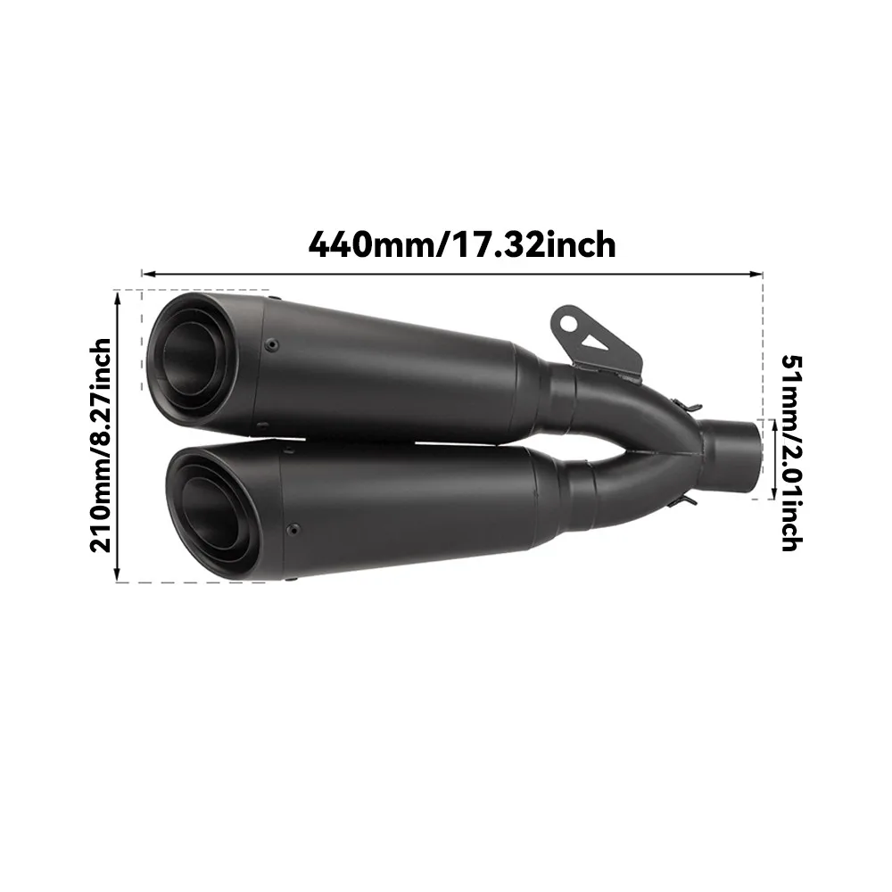 Für Honda CBR650R CBR650F CB650F/R 2014-2023 Komplettes Auspuffsystem Rohr 51mm Auspuffrohre – Detail 3