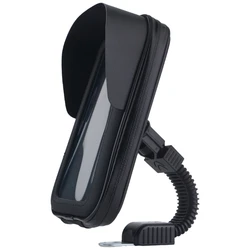 Motorbike Phone Bag Motorcycle Rearview Phone Holder Waterproof Pouch with Sunvisor Mount Holder for Cellphone