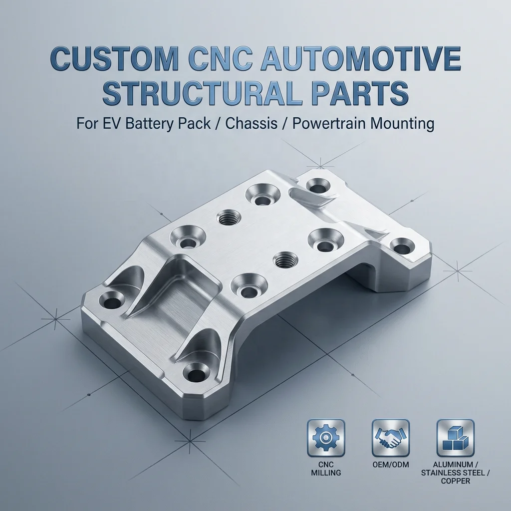 Automobile structural brackets, electric vehicle battery pack chassis mounting parts, custom numerical control processing