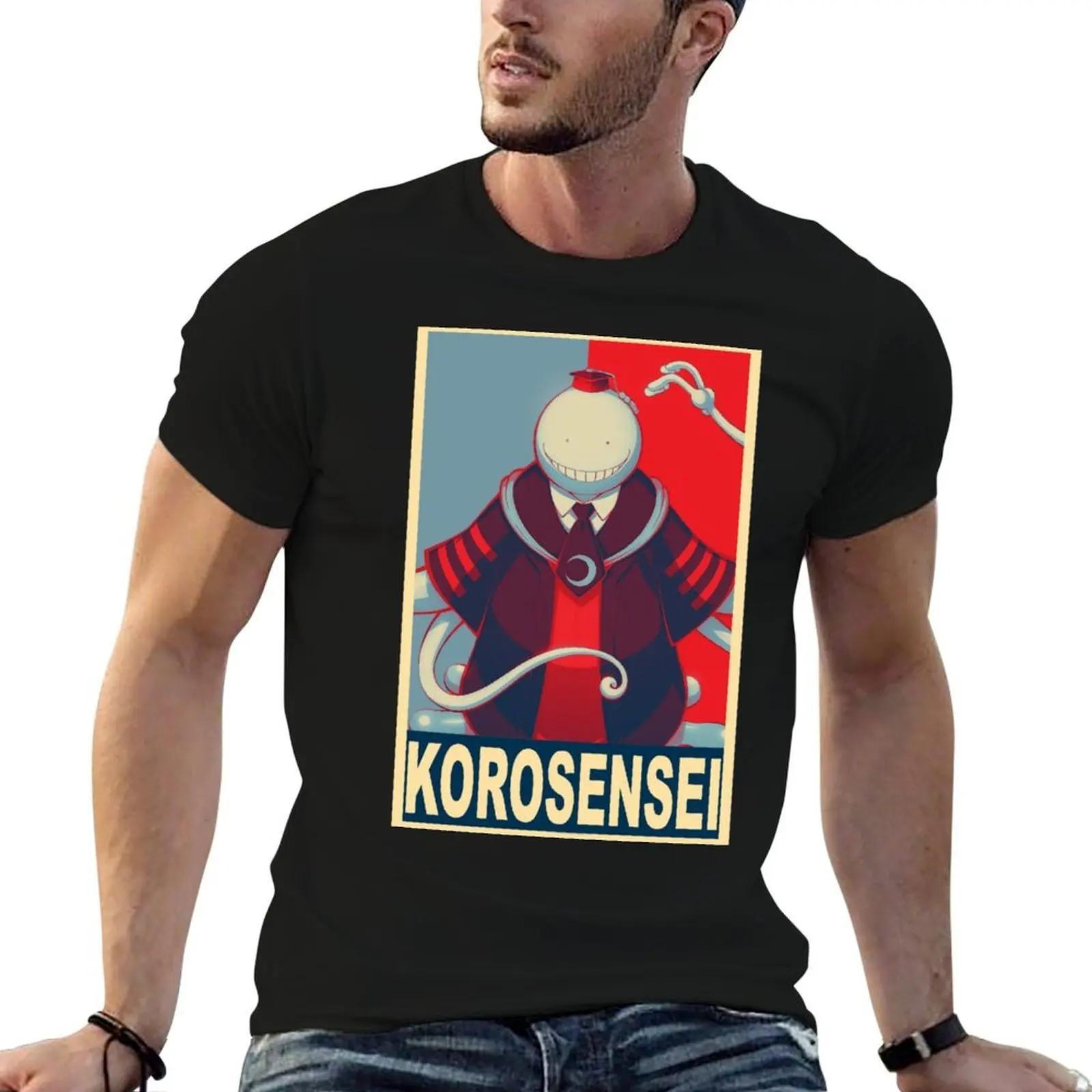 

KoroSensei - Poster T-Shirt man t shirts for men printed t shirts for man man t shirt cotton T-Shirt