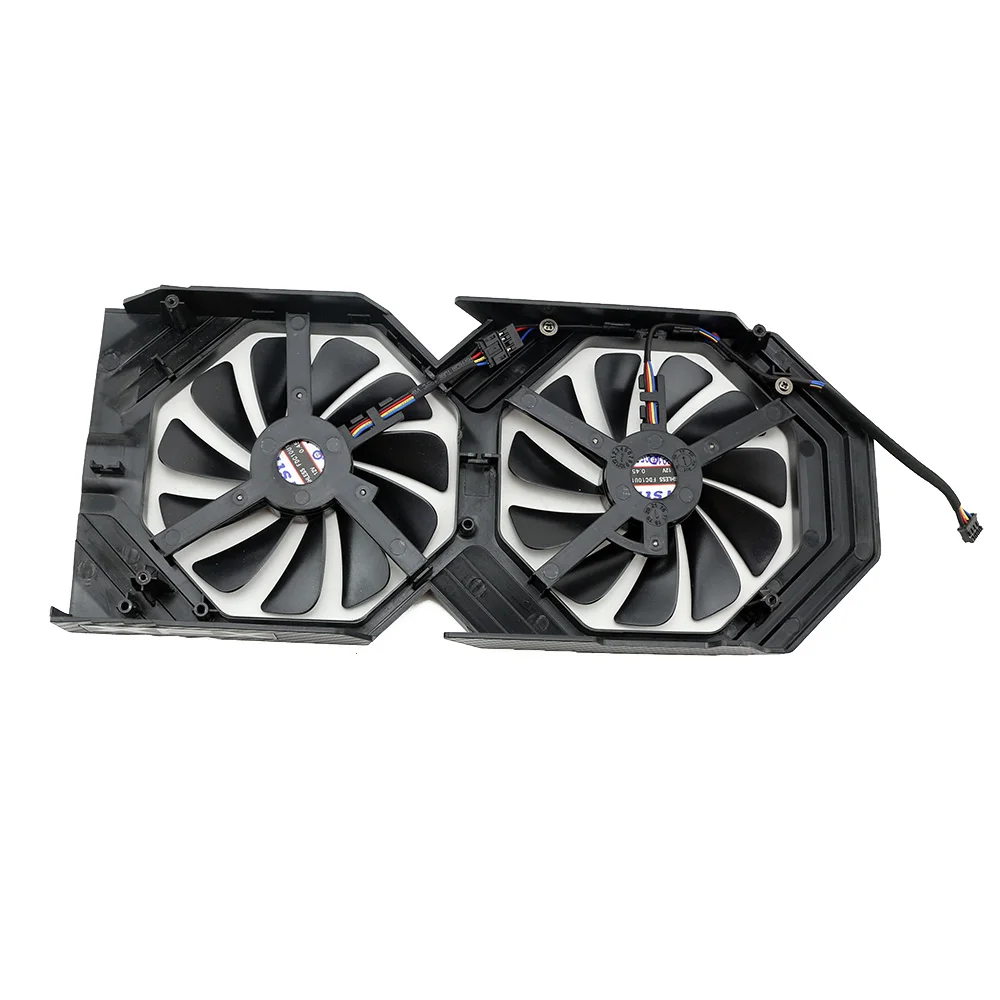 FDC10U12S9-C RX580 RX590 GPU Fan For XFX Radeon RX 590 580 GME Black Wolf Graphics Card Cooling radiator