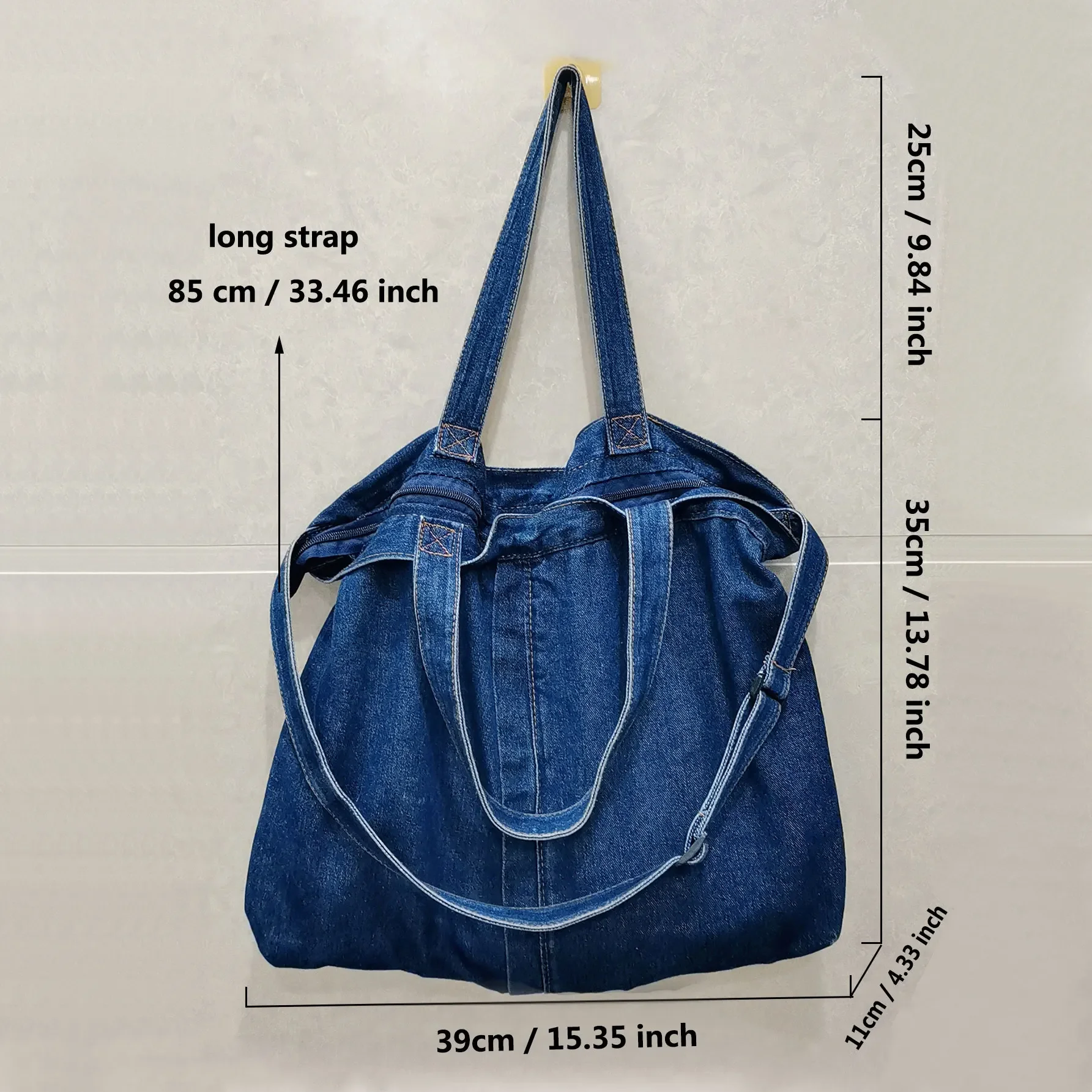 Denim Bags for Women Large Shoulder Bag Luxury Handbags Casual Tote