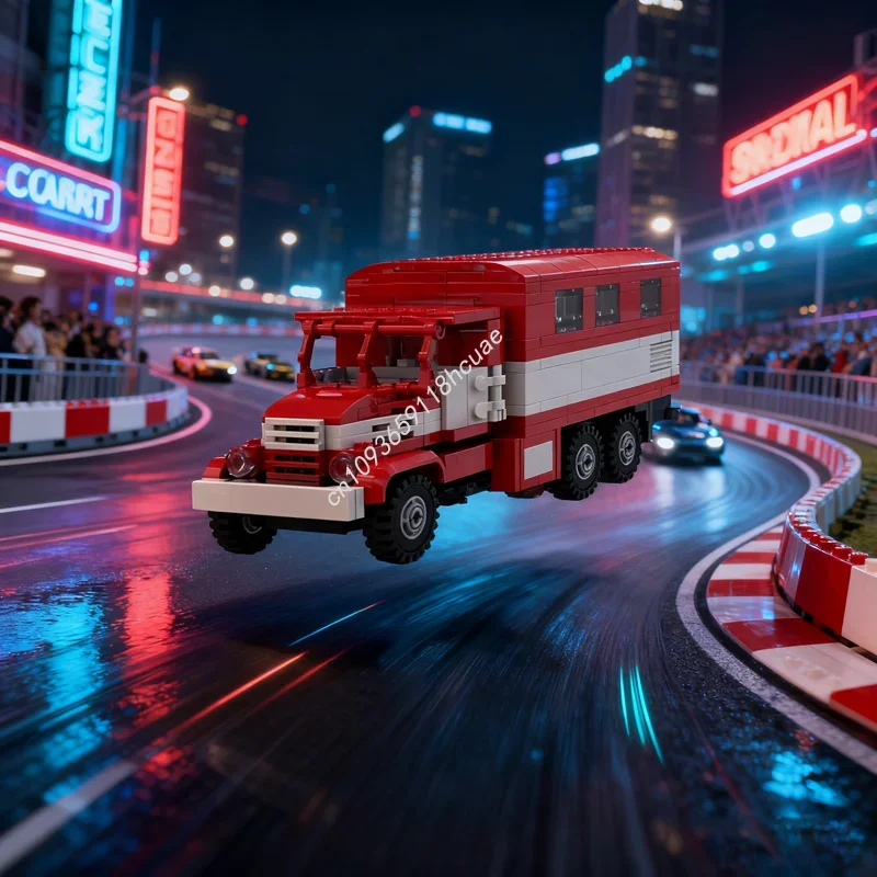 

381pcs MOC Praga Fire Engine Systemed Model Building Blocks Architecture Assemble Christmas Gift DIY Toy Creative Brick Birthday