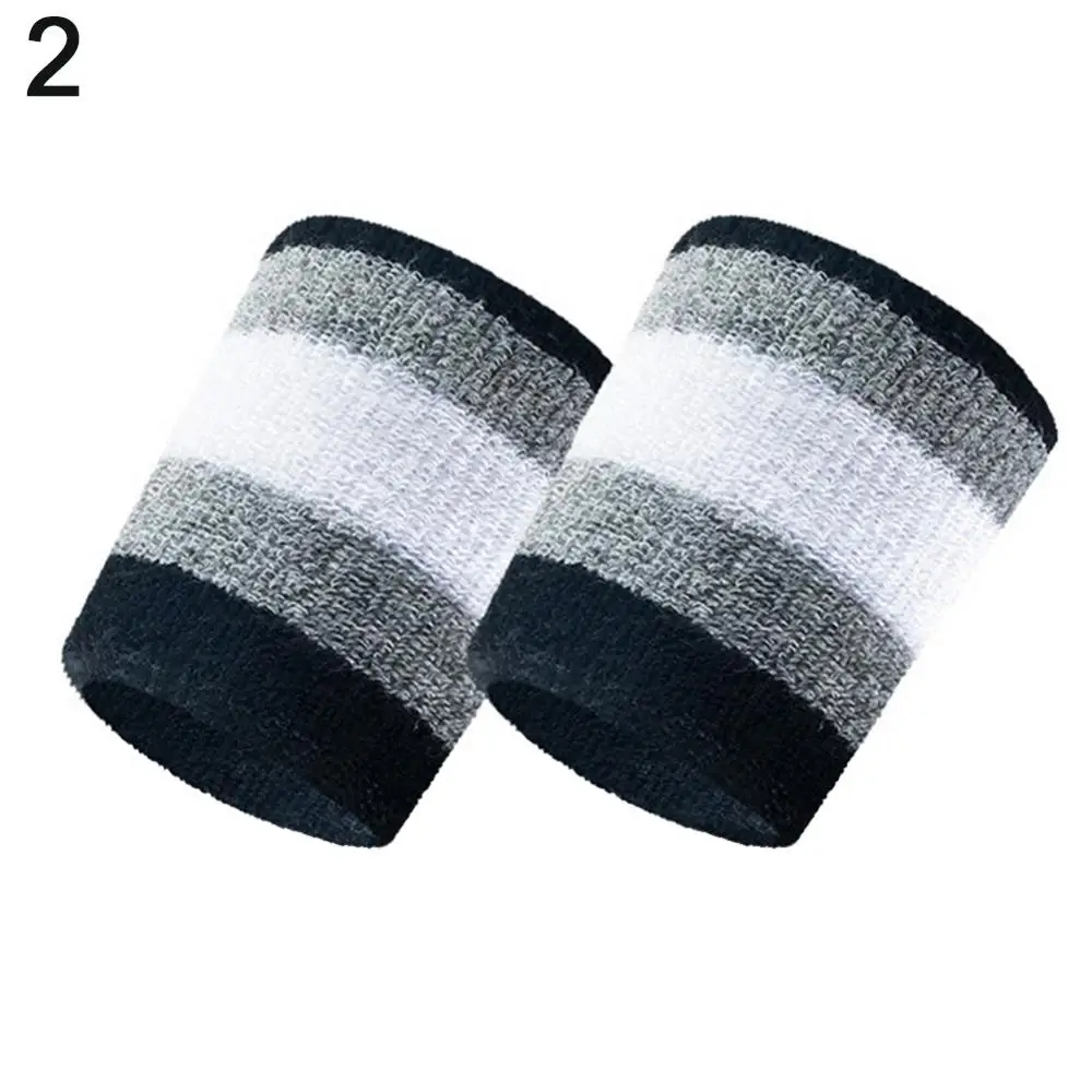 2PCS Outdoor Sports Wristbands Sweat-absorbent Basketball Tennis Cycling Hand Grips Fitness Wrist Support Gym Bodybuilding Cross