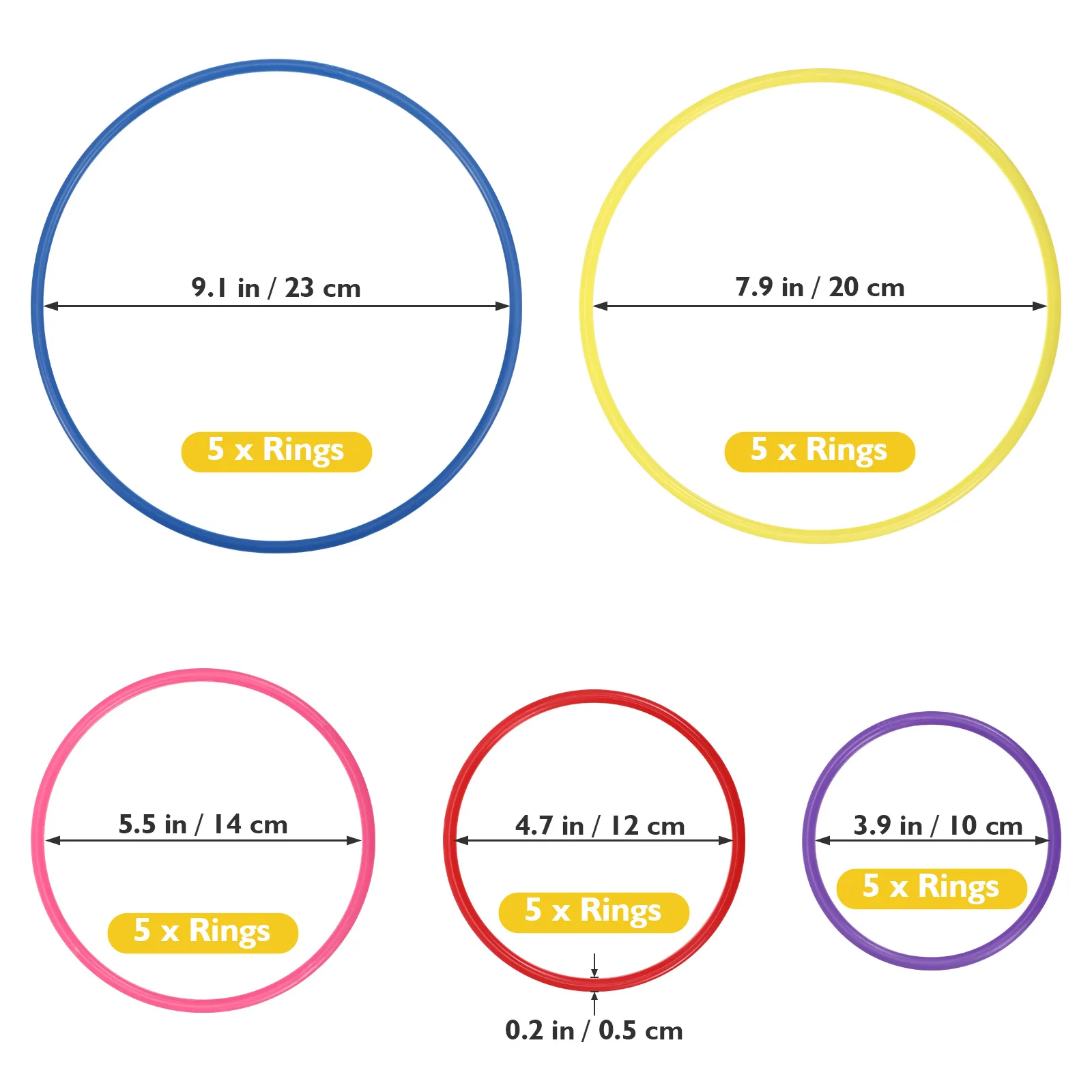 25 pçs virola interessante jogando brinquedos crianças interativo jogando para colorido ringtoss engraçado anéis portáteis