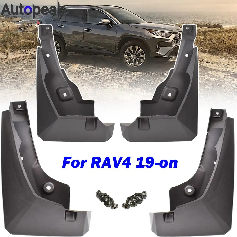 

4Pcs For Toyota RAV4 2019 2020 2021 2022 2023 Car Mud Flaps MudFlaps Splash Guards Molded Mudguards Dirty Front Rear Accessories