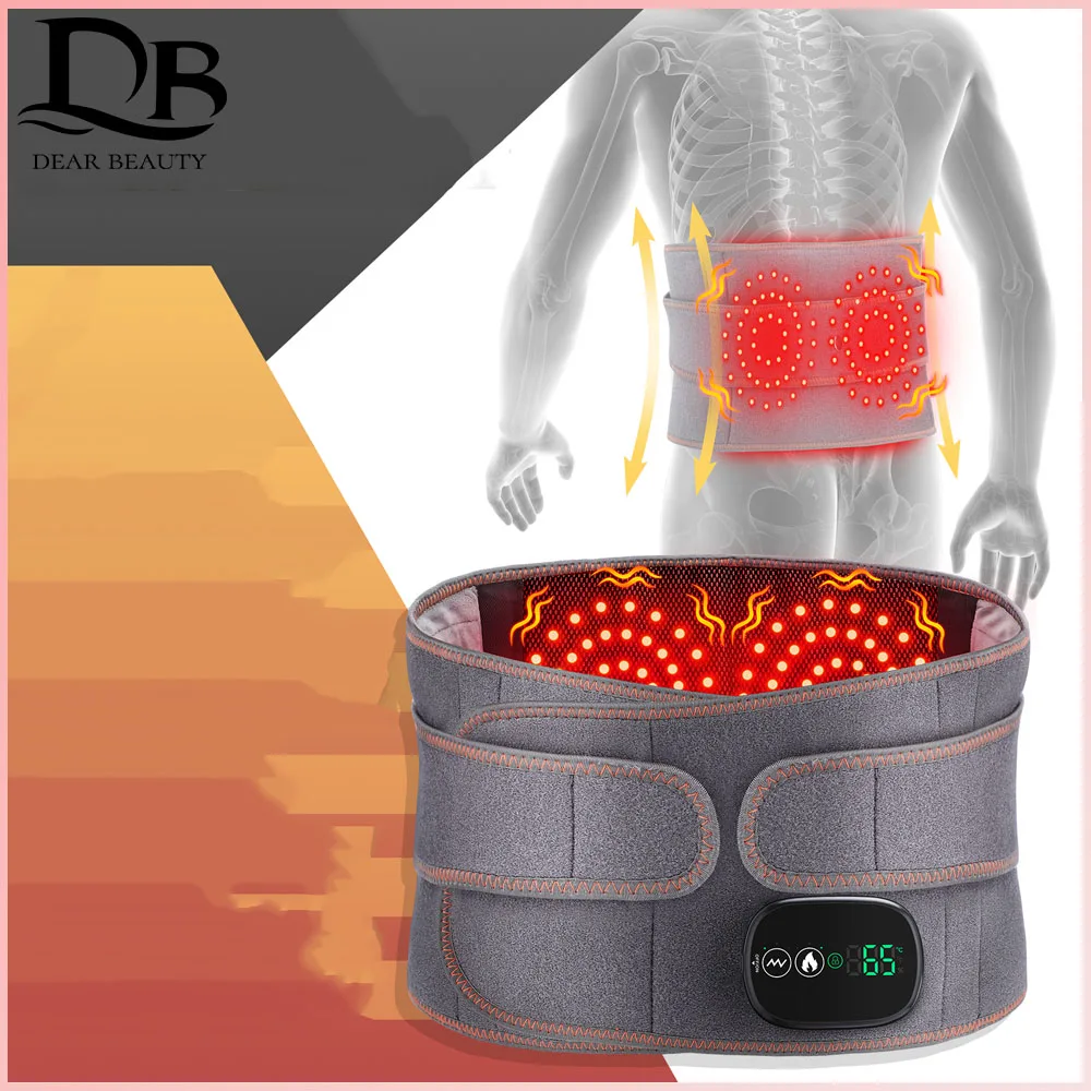 

Waist Massager Heated Massage Belt Relieve Multifunctional Heating Fatigue Relax Muscle Red Light Hot Compress Vibration