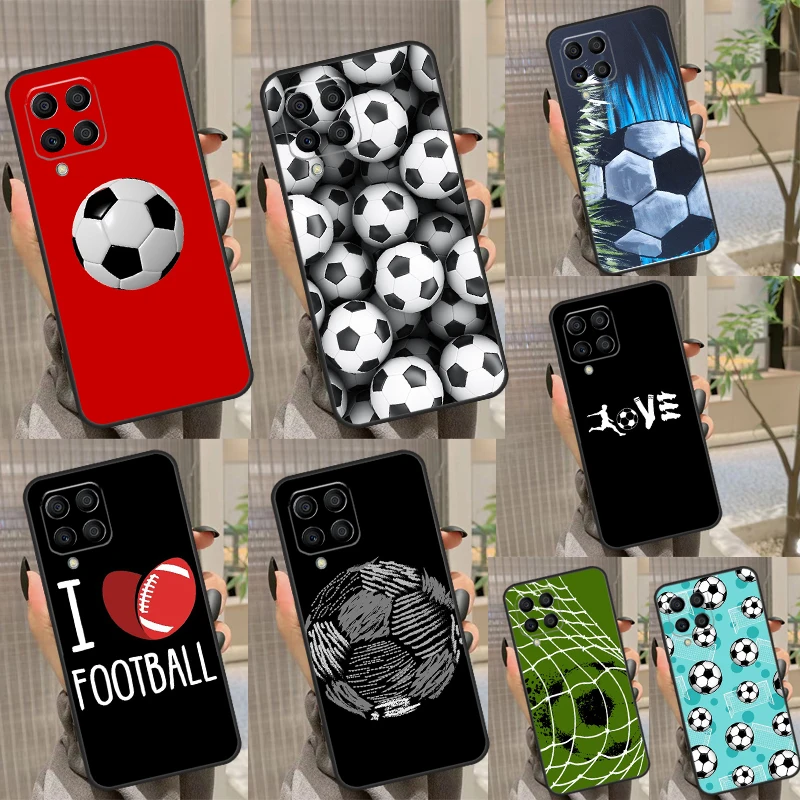 Funda de balón de fútbol para Samsung Galaxy M51, M31S, M52, M32, M23, M33, M53, M54, M34, M14, M12, M13, M20, Funda de teléfono