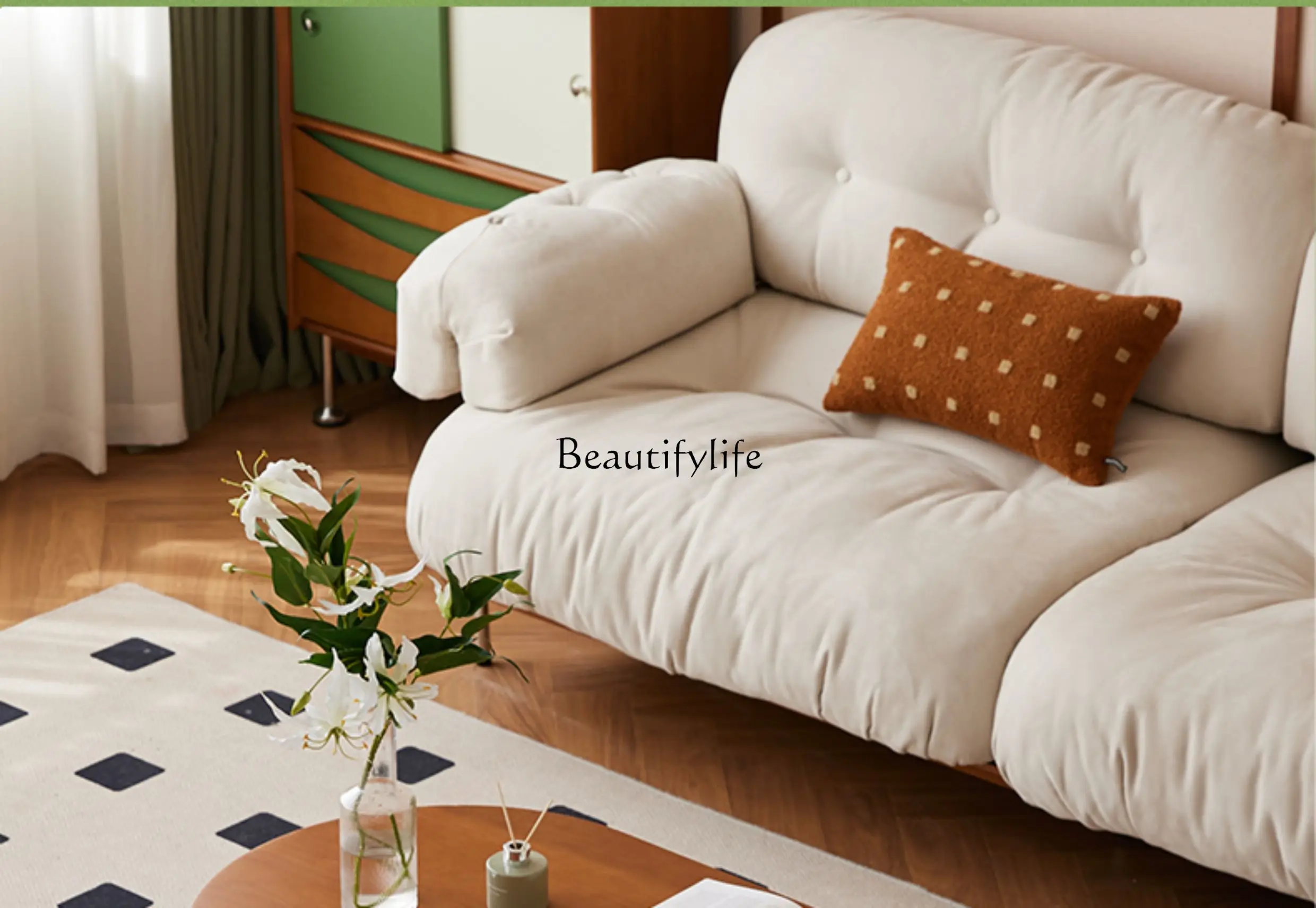 الرجعية الخشب الصلب شقة صغيرة جديدة غرفة المعيشة طاولة القهوة المنزل أريكة طاولة شاي طاولة التخزين #5