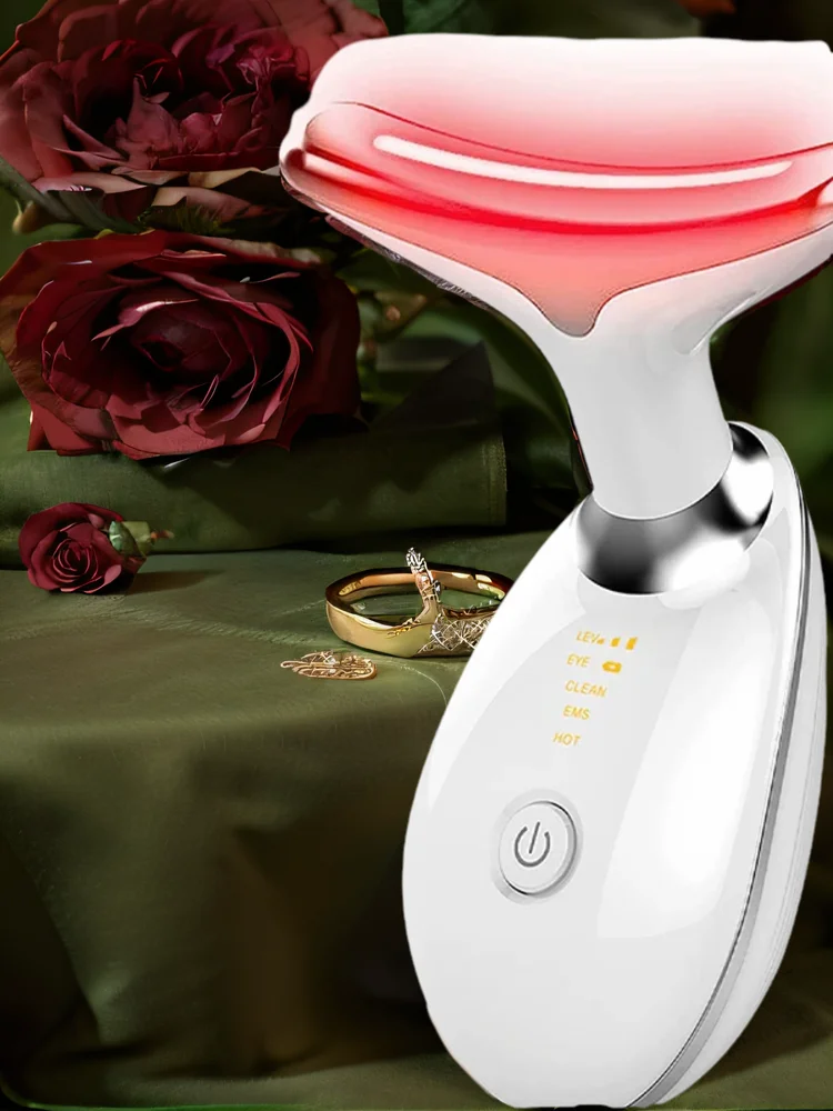 Lifting du visage 7 couleurs, appareil de beauté du cou, masseur mince, Lifting du visage, raffermissement du visage, dissolvant de rides, soins du visage, Machine de beauté