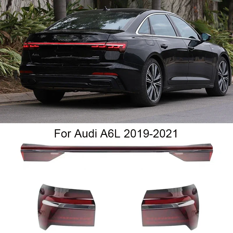 

Автомобильные задние фонари для A6 2019-2021 A6L C8 Светодиодные задние фонари DRL со средним указателем поворота Задние резервные парковочные рабочие фонари