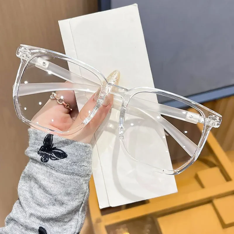 Modische Transparente Computerbrille Rahmen für Damen und Herren Anti-Blaulicht Eckige Brillen Blaulichtfilter Optische Brillen