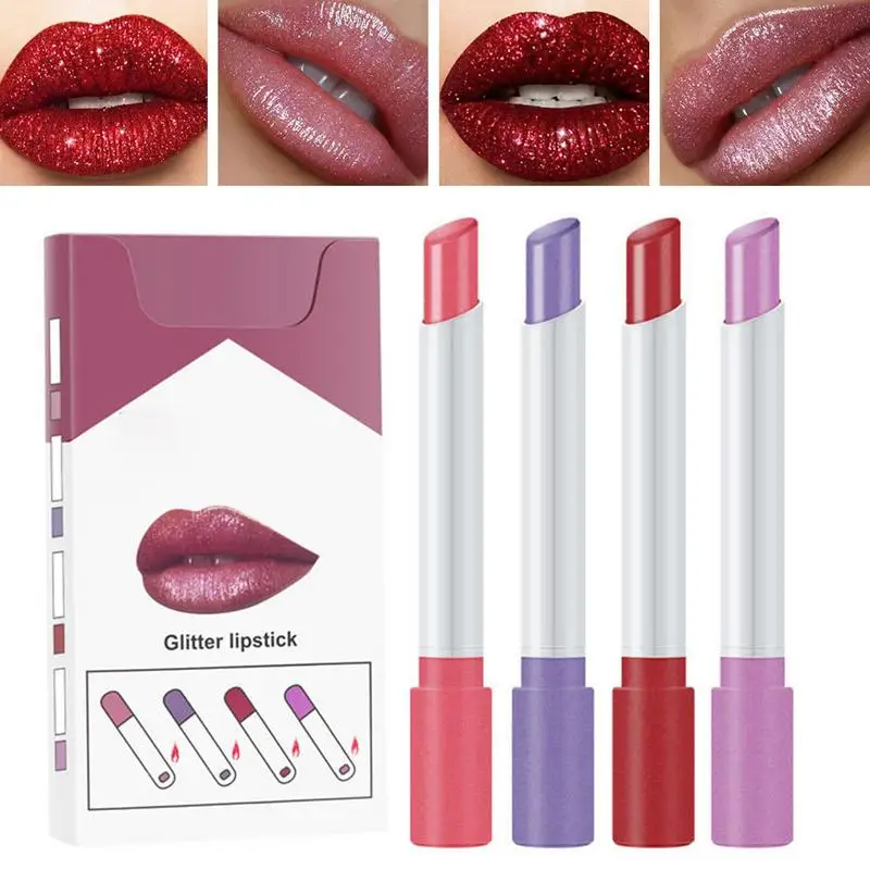 4pcs Smooth Velvet Matte Lipstick Lip Liner Pencil and Matte Lip Gloss Creme Non-Stick Cup Lip Glos sLong-Lasting Matte Lipstick