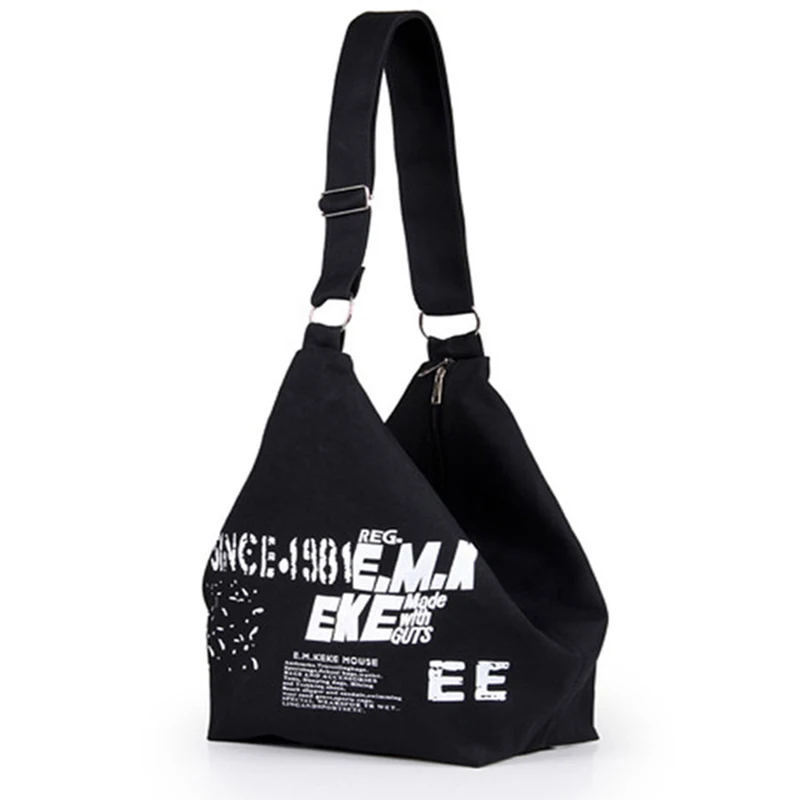 Yogodlns Brief Dekore Leinwand Umhängetasche Für Frauen Große Kapazität Einkaufstasche Student Bookbags Reise Duffle Bag Shopping Totes – Detail 16