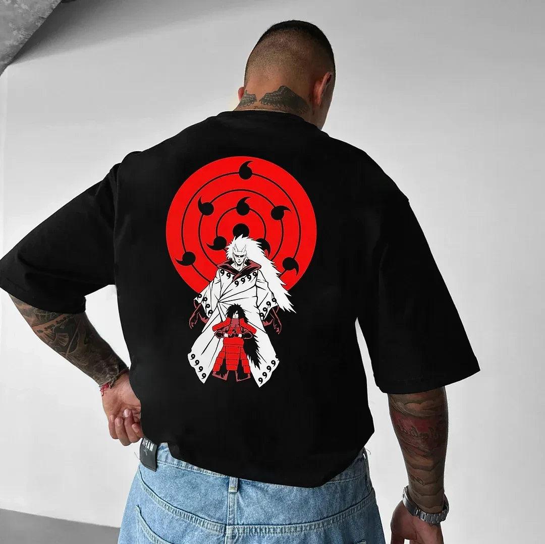 

Naruto collaboration Summer Bestseller Men's pure cotton daily life sports commuting round-neck short-sleeved T-shirt 2025