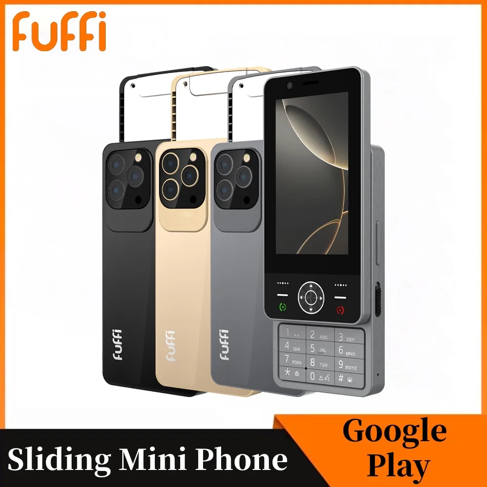 FUFFI Sliding Mini Phone 4.0 inch HD colorful screen phone fun feature phone 4G network Dual SIM student Mobile phone