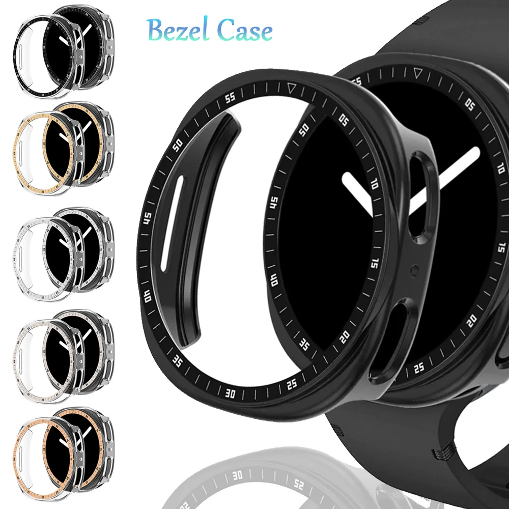 Bezel Ring+Cover for Samsung Galaxy Watch 8 Case 44mm 40mm Protector Hard PC Bumper Scale Shell Galaxy Watch 8 protective Cases