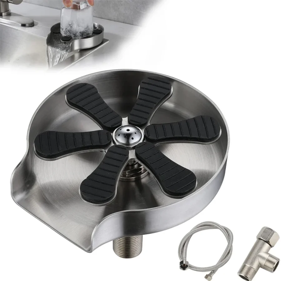 Glass Rinser For Kitchen Sink Metal - Keukenkraan Glazen beker Wassen Automatische roestvrijstalen