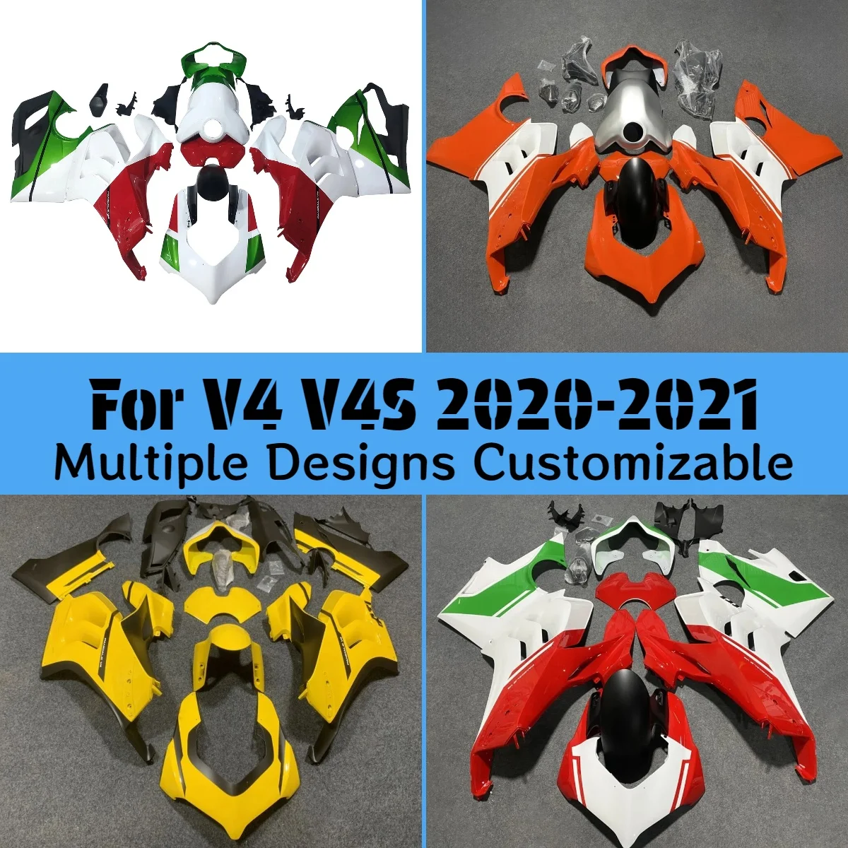 

Injection Fairing Kit V4 2020 2021 Hot Style Motorcycle Body Parts Set Fairings for DUCATI V4S 20 21