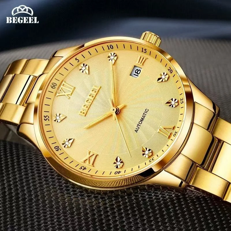 Relojes BEGEEL para hombre, relojes mecánicos, relojes mecánicos completamente automáticos, relojes mecánicos para caballero, relojes luminosos para hombre