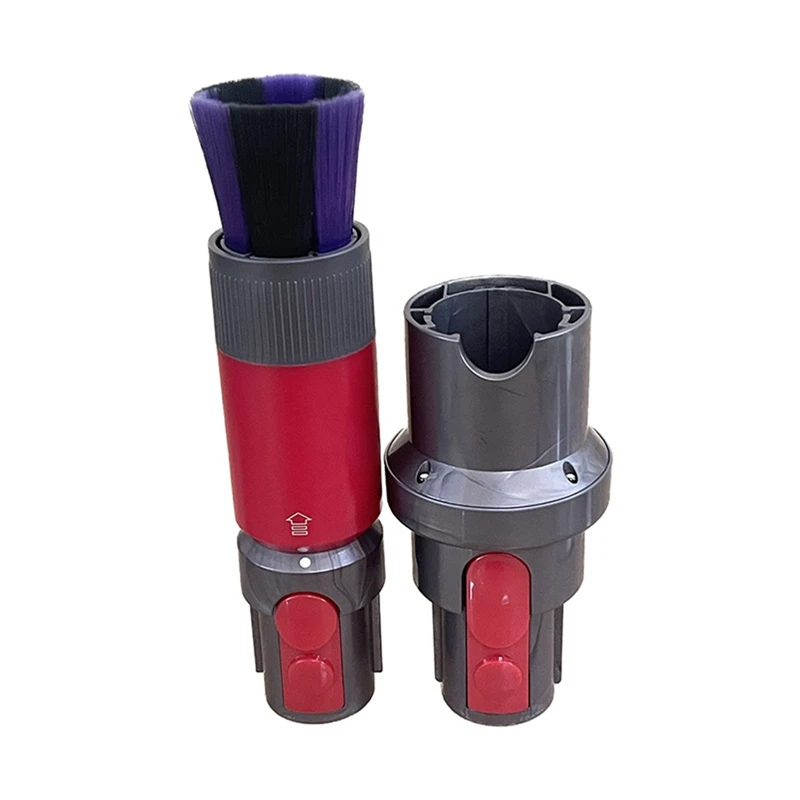 แปรงปัดฝุ่นแบบไม่มีรอยขีดข่วนสำหรับเปลี่ยน Dyson V7 V8 V10 V15 V11แปรงขนนุ่มพร้อมอะแดปเตอร์ LED