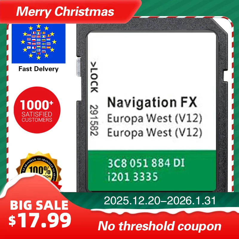 

SD Card 3C8051884DI Navigation V12 Europa RNS 310 Navigationssystem FX Navi Software for Original VW Update