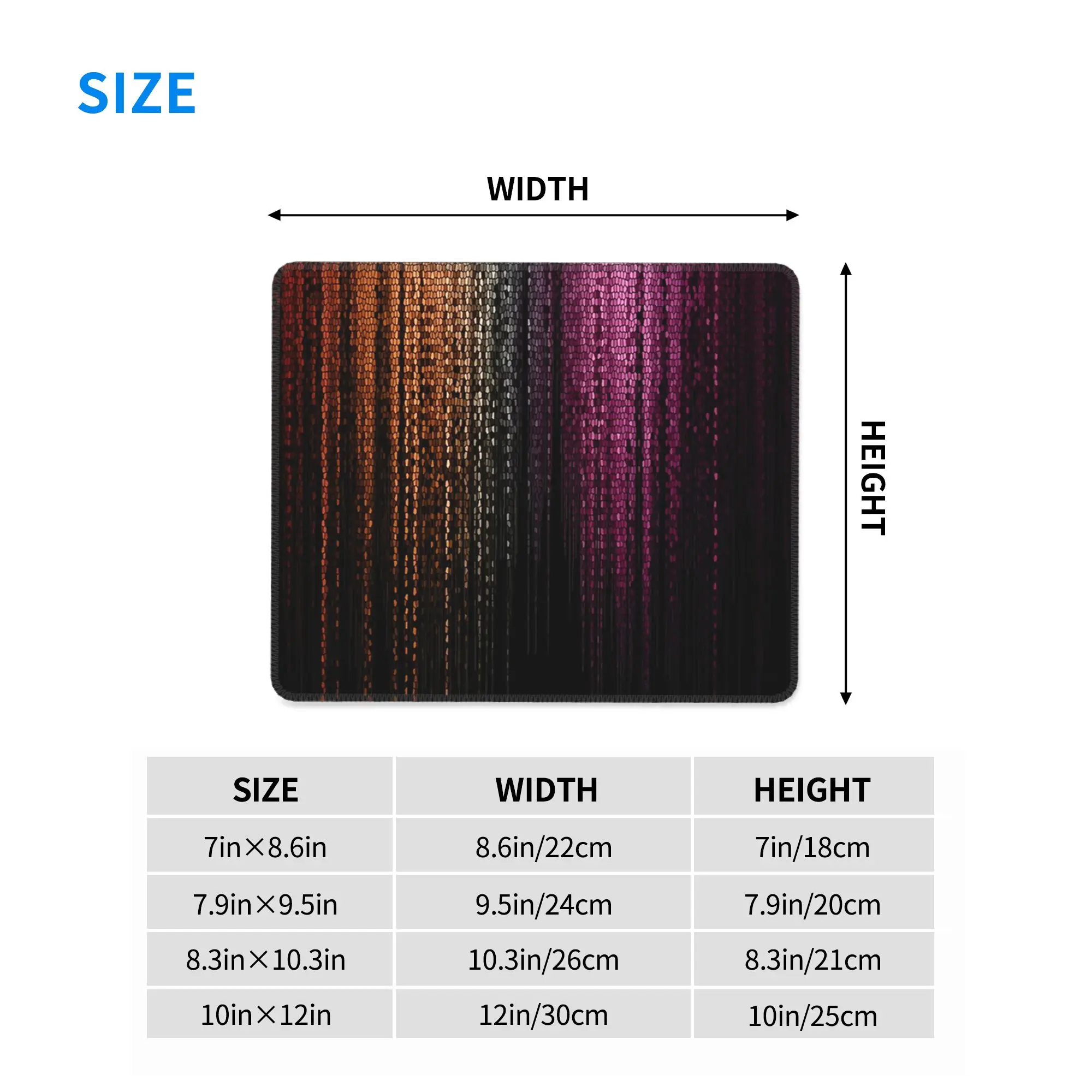 Faux Glitter Rainbow Pride Flag LGBT Gay Lesbian Mouse Pad Computer Keyboard Mouse Mat Gamer Laptop Desk Mat Office Table Mats