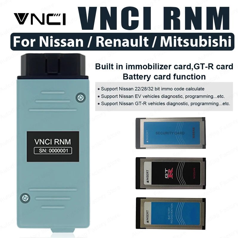 

VNCI Diagnostic Tool for Nissan Renault Mitsubishi For OEM Software Driver For TCM/ECM Programming Support DoIP/CAN-FD VNCI RNM