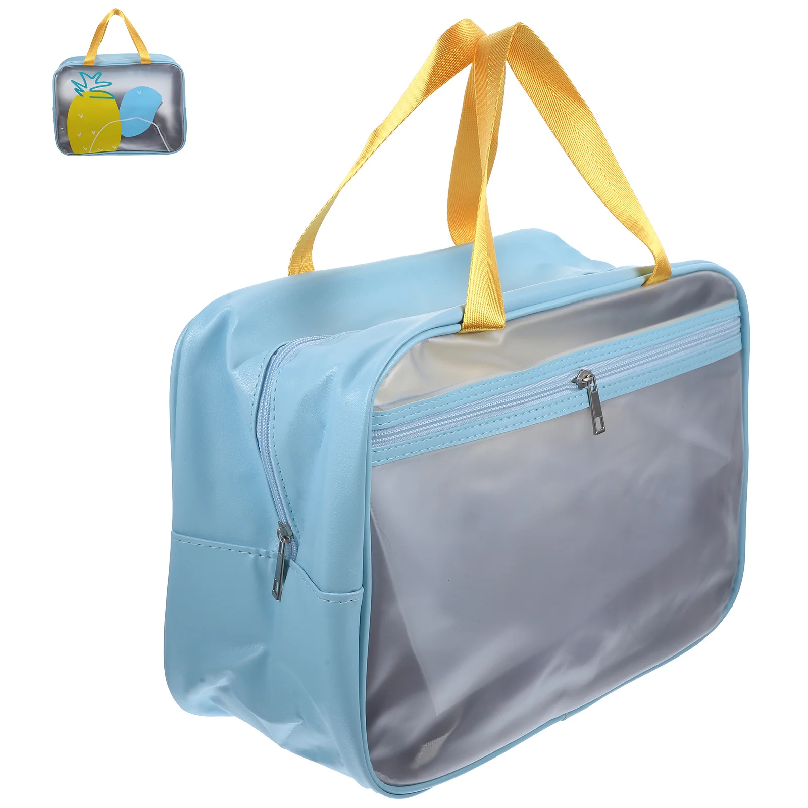 Makeup Travel Bag Clear Portable Organizer Lightweight Water Resistant Toiletry Bag for Women Girls Swim Gear Storage