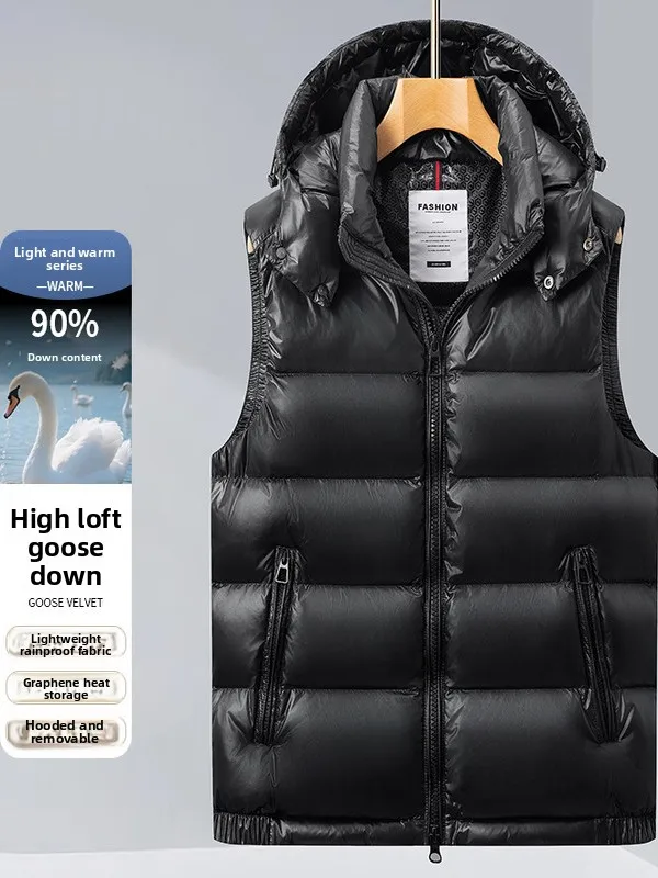 

Высококачественный легкий пуховый жилет унисекс: утепленный, теплый, зимний, новый, модный городской стиль, на молнии