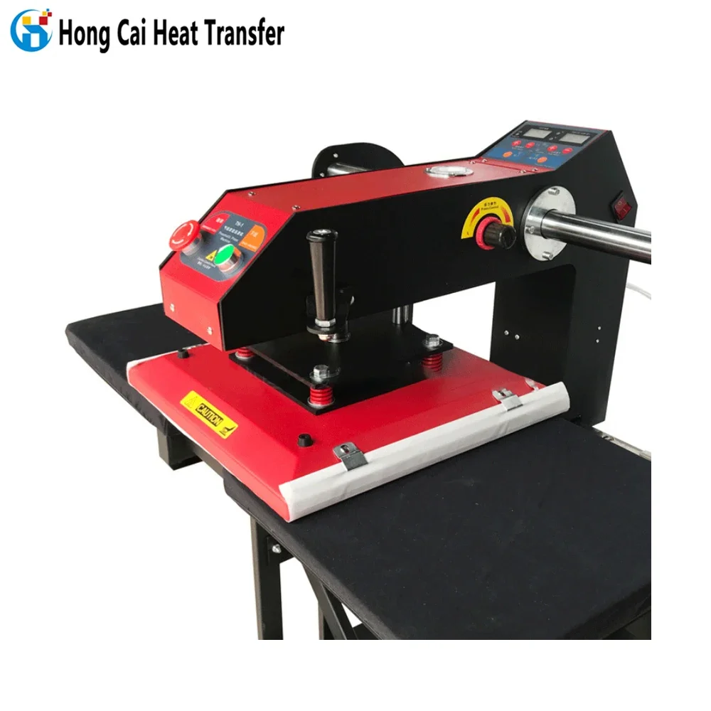 Upper Slide Pneumatic Duplex Ironing Machine 38*38 T-shirt Printing Pressing Machine Flatbed Heat Transfer Machine Heat Press