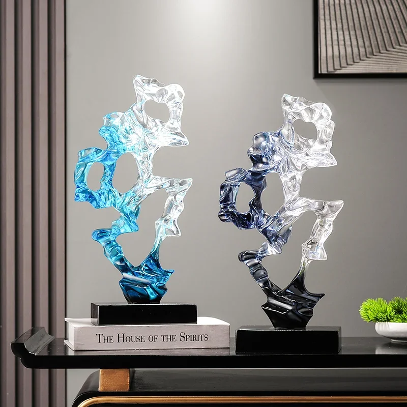 

Creative,45cm Transparent Resin,Stone Figurine,Home Decoration,Showcase,Office,Desktop Decor,Modern Nordic Arts Crafts Sculpture