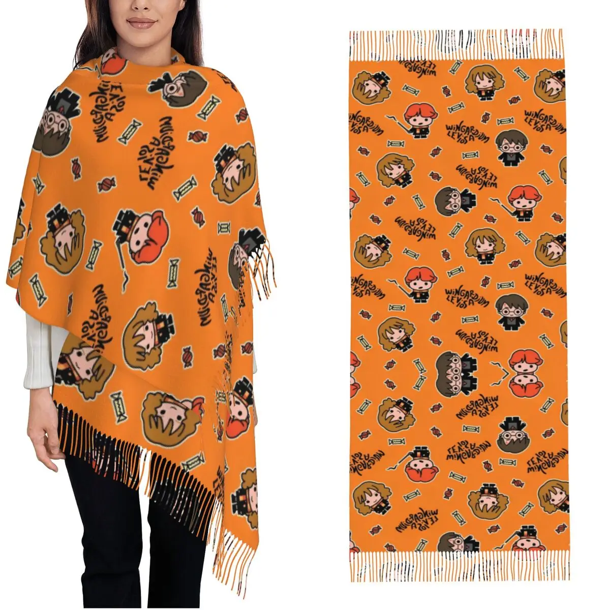 

Женский кашемировый шарф Harrys Potters Magic School, легкие шали из пашмины и шарфы для офиса