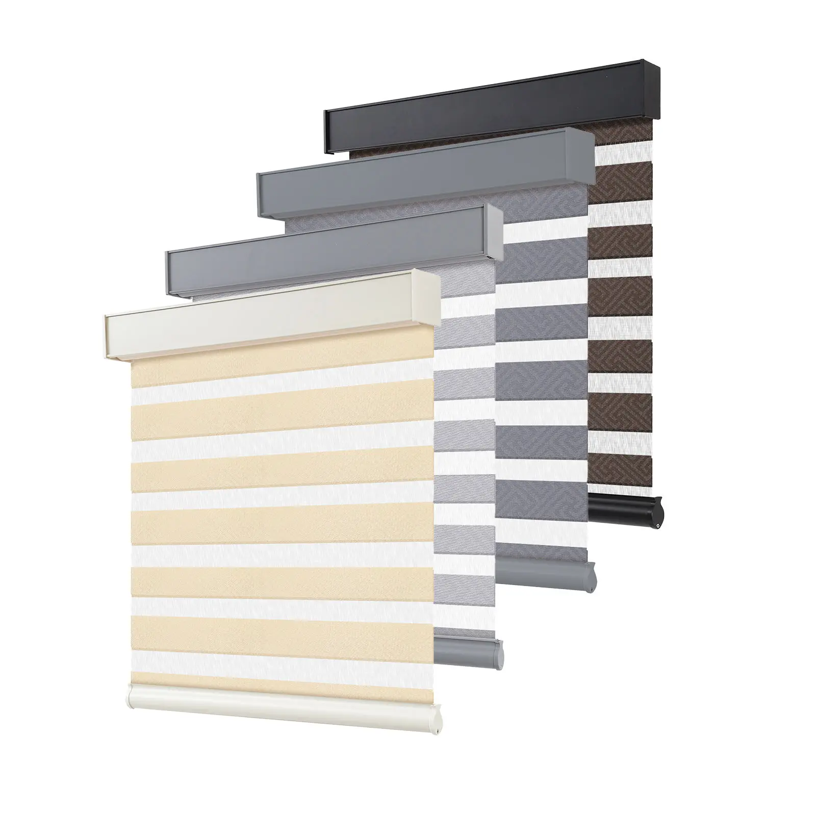 Thermal Insulated Zebra Blinds Energy Saving Blackout & Sheer 2-in-1 for Bedroom Living Room Year-Round Comfort